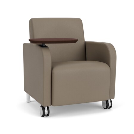 Lesro Siena Lounge Reception Guest Chair W/ Swivel Tablet, 27 in W 29.5 in L 32.5 in H SN1101